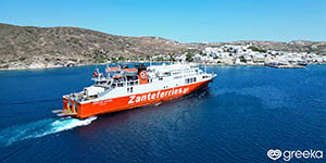 The ferry Dionysios Solomos of Zante Ferries arriving in Adamas Port