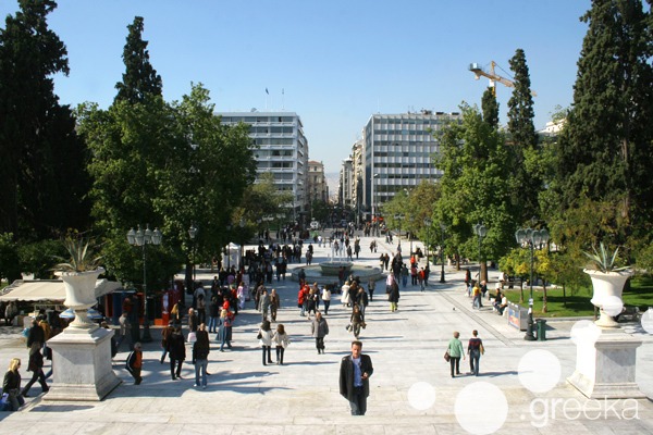 A winter day in Athens, Syntagma Square