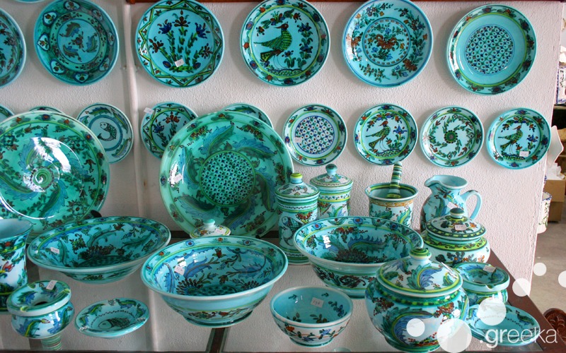 Ceramic plates from Skyros Greece