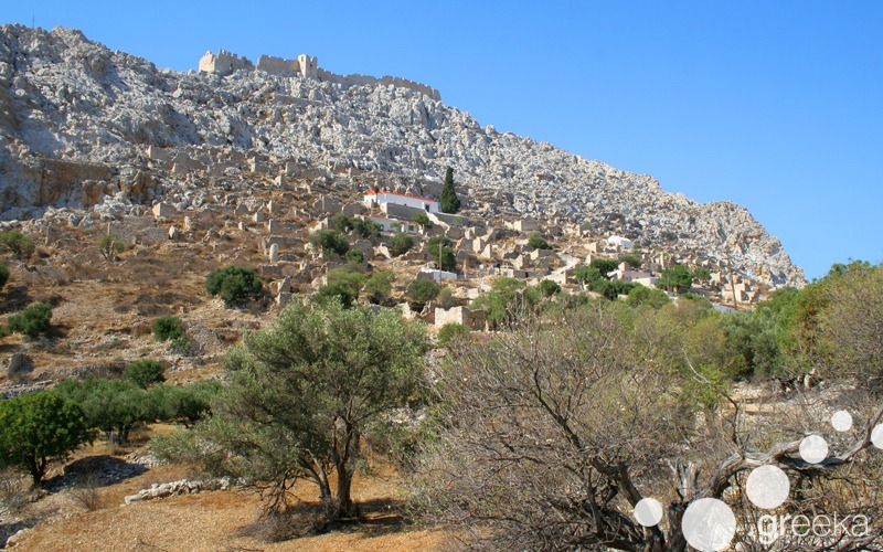 Chorio Medieval village in Halki