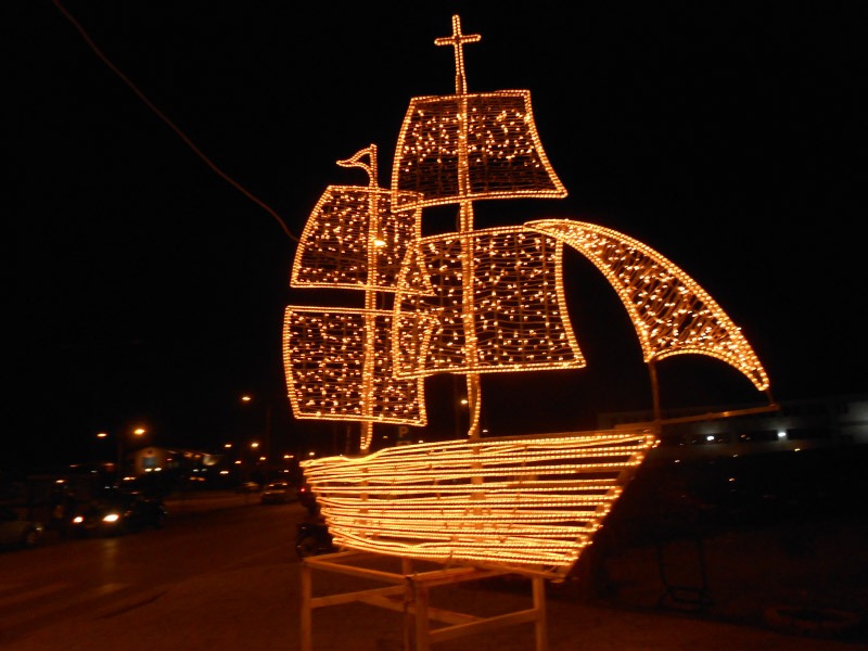 Christmas boat