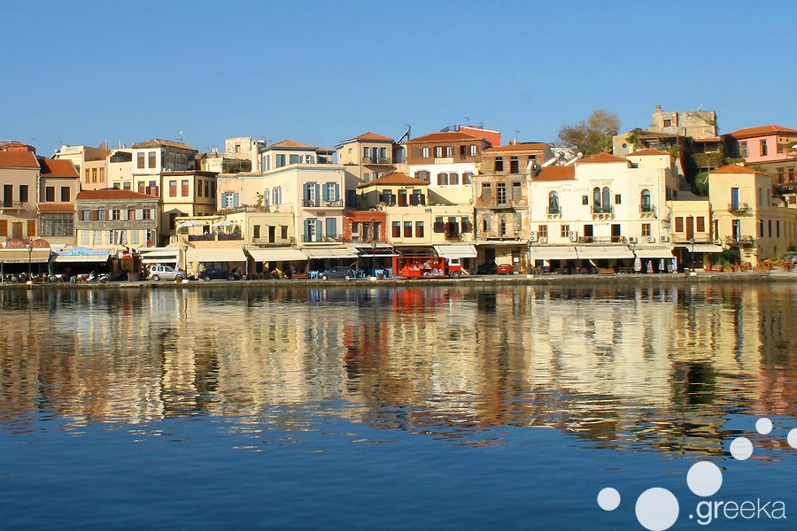 Medieval port in Chania Town, Crete island