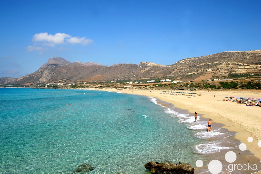 Beautiful Falassarna beach in Crete