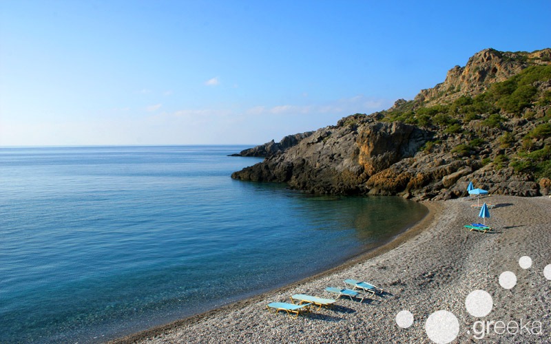 Secluded beach in Crete