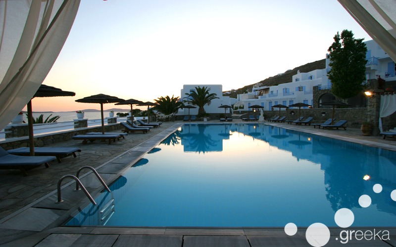 Greek hotel with pool