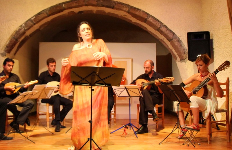 Performance of Megaron Gyzi Festival in Santorini