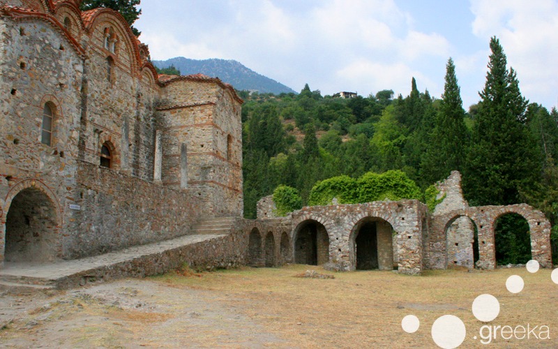 Medieval Castle of Mystras in Peloponnese