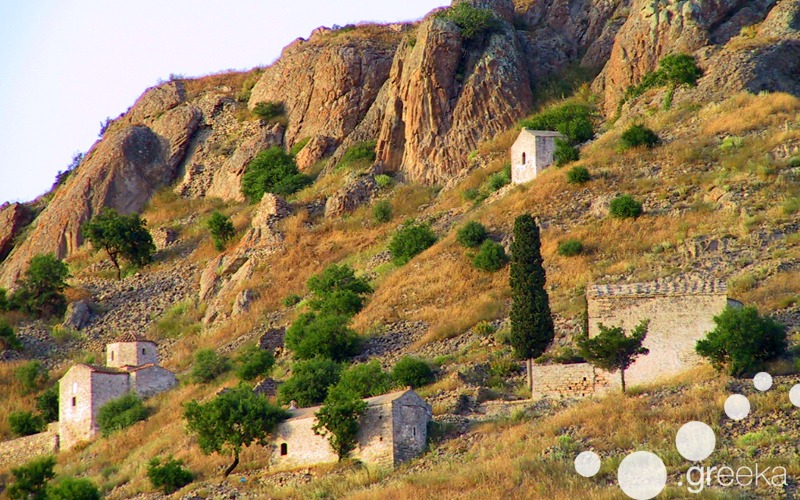 Abandoned village of Paleochora in Aegina
