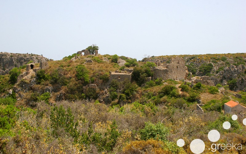 Ruined village of Paleochora in Kythira