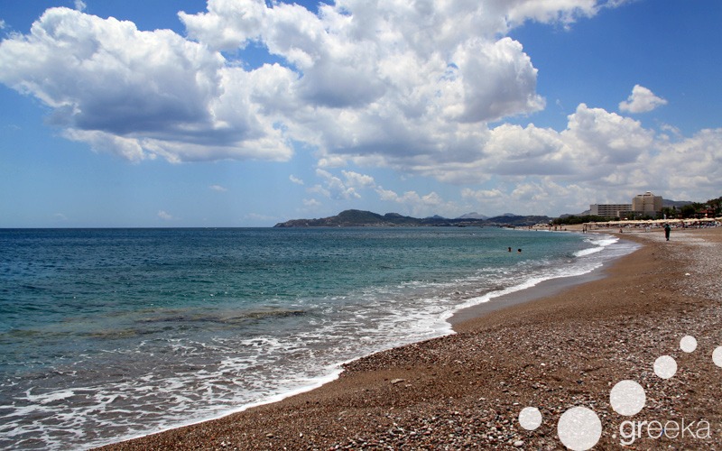 Kallithea Beach in Rhodes Greece