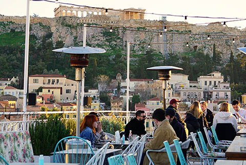 Ciel Cafw with Acropolis Views