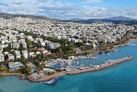 Aerial view of a part of the Riviera