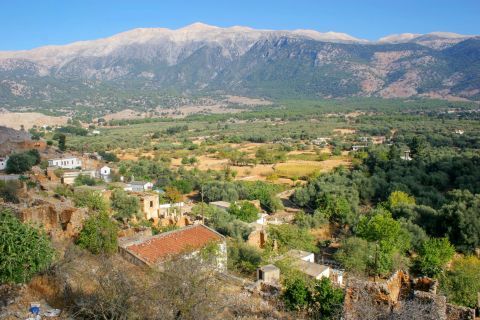 View of Anapoli village. A picturesque settlement with beautiful nature.