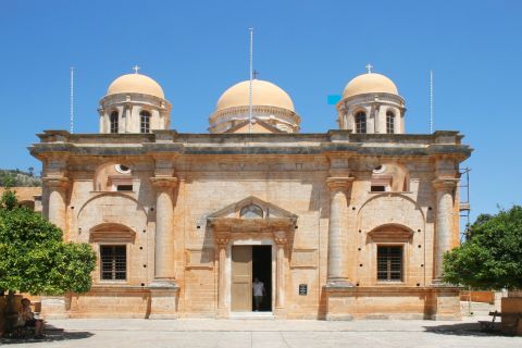 The Monastery of Agia Triada (Holy Trinity) Tsagarolon is one of the most impressive and big churches all over Crete.