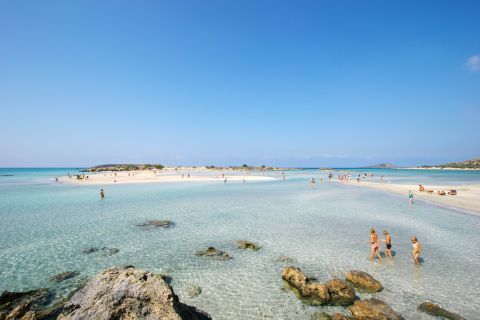 Elafonisi is an ideal beach for kids, as it has shallow and clear waters.