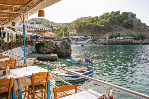 Enjoy your meal by the sea. Beautiful view from Sfakia.