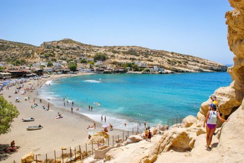 Matala beach. Heraklion, Crete.