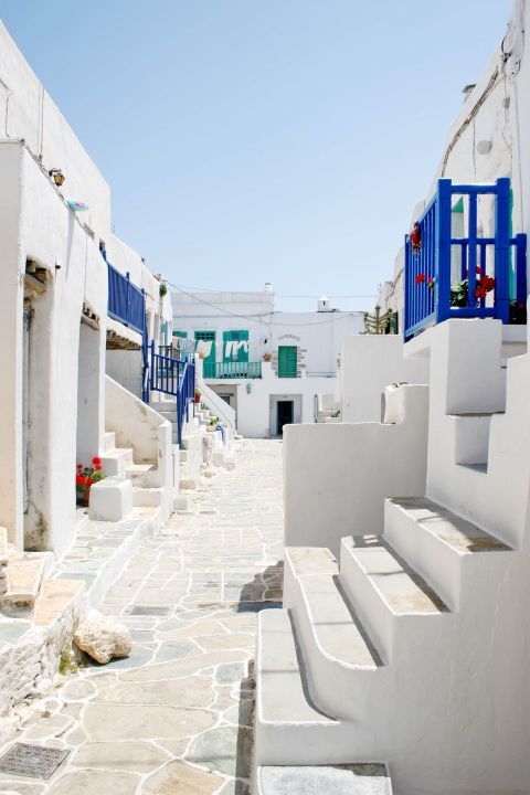 White and blue Cycladic houses