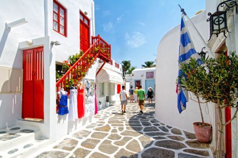 Traditional houses in Mykonos.