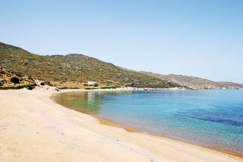 Kalamos beach is secluded and unspoiled.