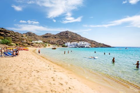 Mylopotas is one of the most popular beaches on Ios.