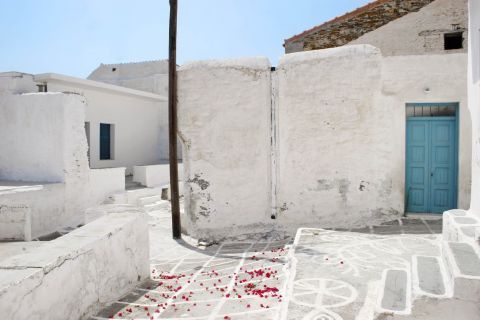 Small, whitewashed houses