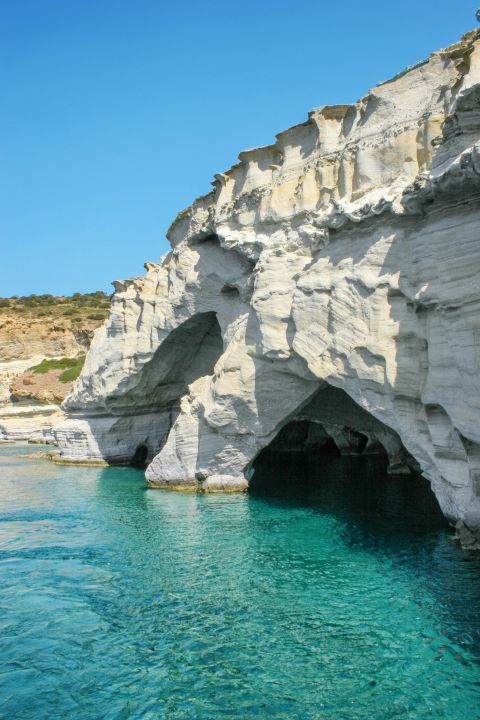 Unique caves in Milos