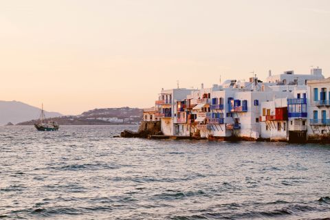 Whitewashed Cycladic houses in Little Venice