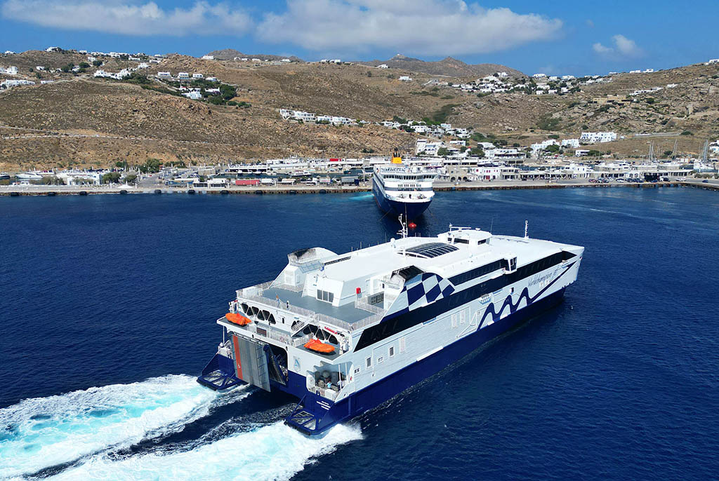 Ferry of Seajets from Piraeus Port in Athens