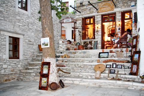Souvenir shops in Naxos.
