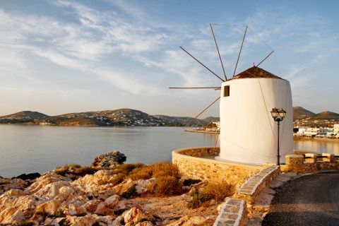 Traditional windmill overlooking the sea