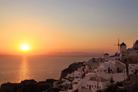 The sunset as seen from Oia