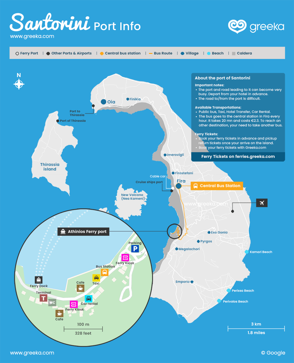 Santorini port map