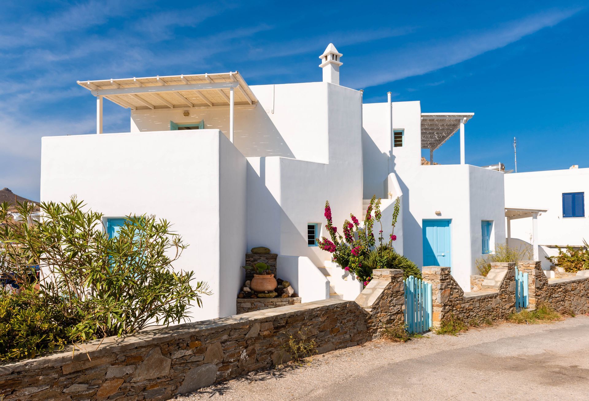 Cycladic hotel in Chora, the main village of Serifos
