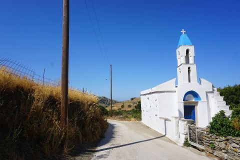 Dry Cycladic surrounding and a chapel 