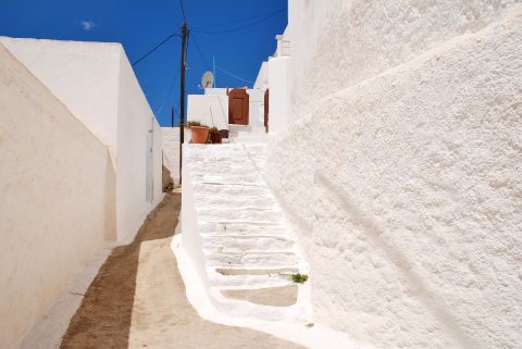 A whitewashed house on Tilos
