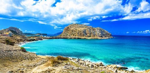 Impressive azure waters and rock formations, Karpathos