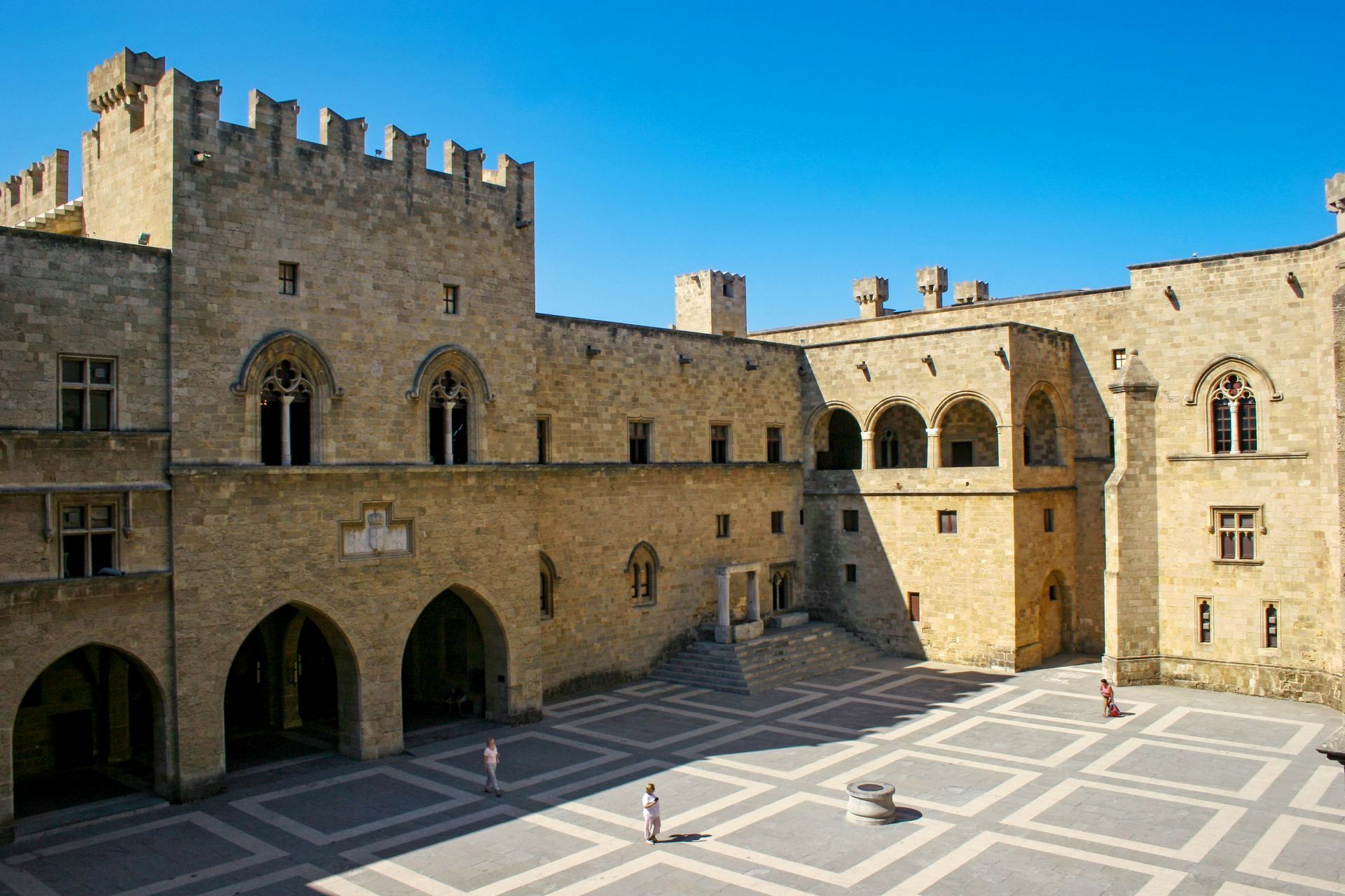 Sightseeing Of Rhodes. Grand masters Palace in Rhodes old town, Rhodes  island, Dodecanese Islands, Greece Stock Photo