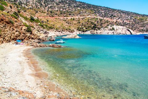 Crystal clear waters and tranquil atmosphere. Vlihada beach, Fourni.