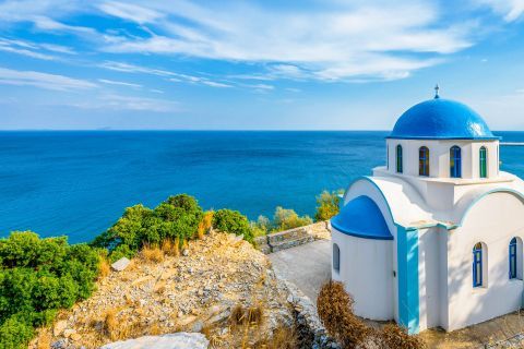 Aegean view from a local church
