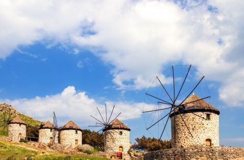 Traditional windmills, Lemnos.
