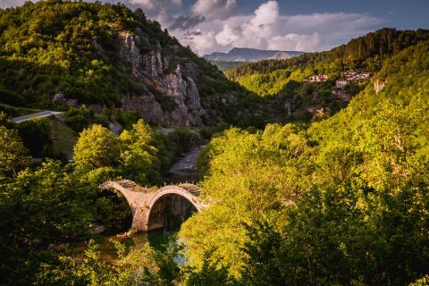 Splendid nature surrounds Plakidas bridge