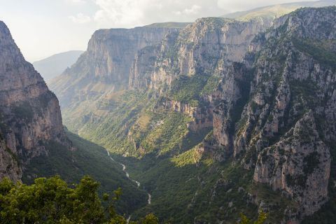 Panoramic view of Vikos Gorge