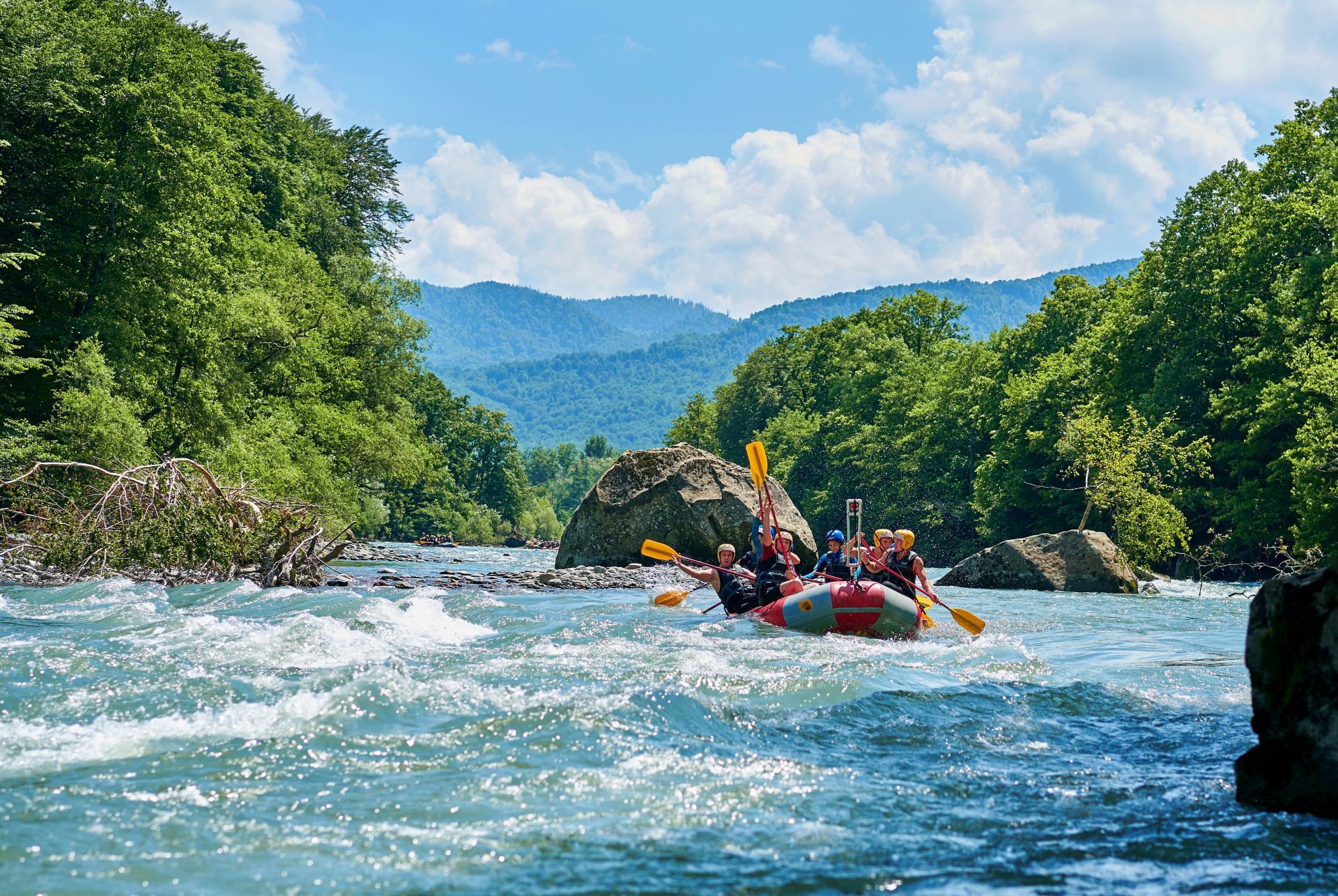 Rafting in the rivers of Greece