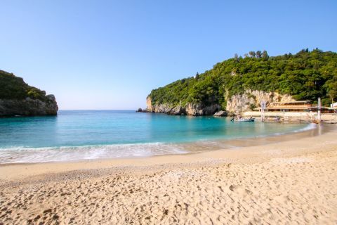Paleokastritsa beach in Corfu