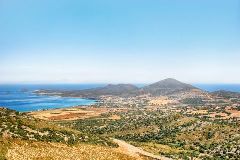Hills and plains in Antiparos with short vegetation.