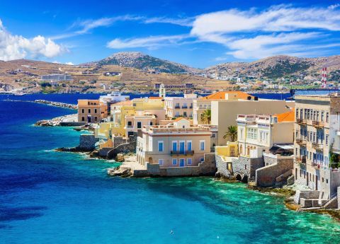 Beautiful view of Syros Town