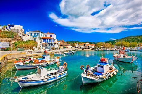 The small harbor of Agios Efstratios, Lemnos.
