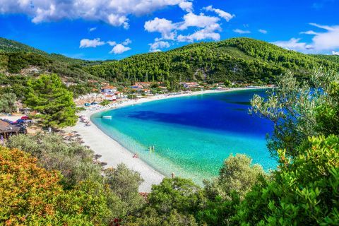 Impressive nature. Panormos beach, Skopelos.
