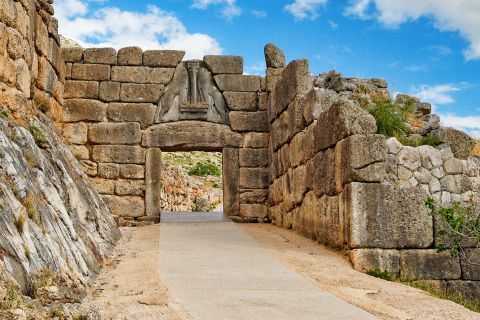 The entrance to the fortified citadel of Mycenae